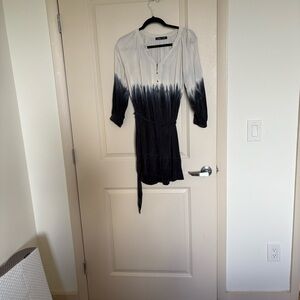 Gypsy 05 Black and White Ombre Mini Dress